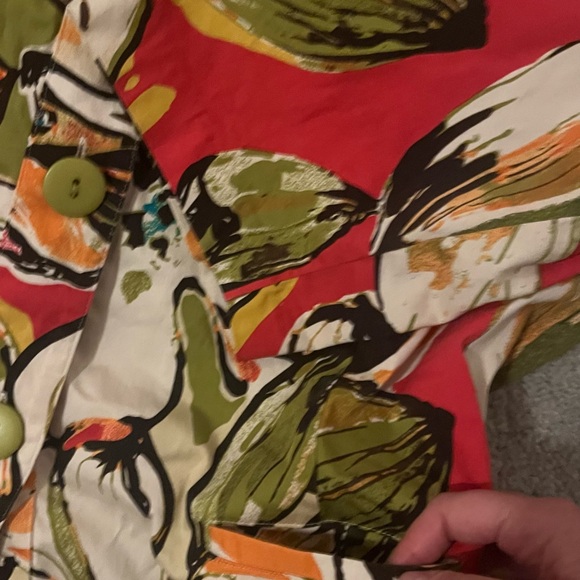 Floral Tropical Buttoned Light Blouse XXL - Picture 4 of 4